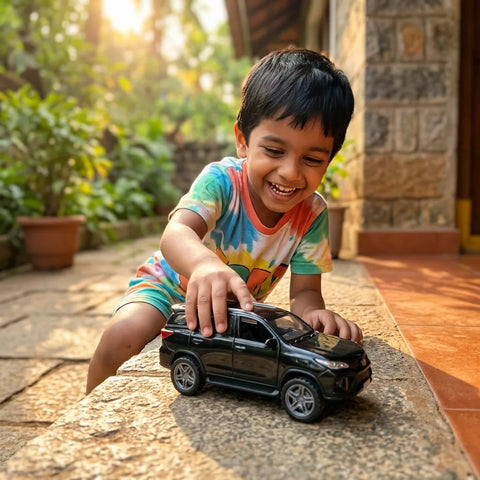 Black SUV Toy Car – Pull Back Die-Cast Metal Body for Kids