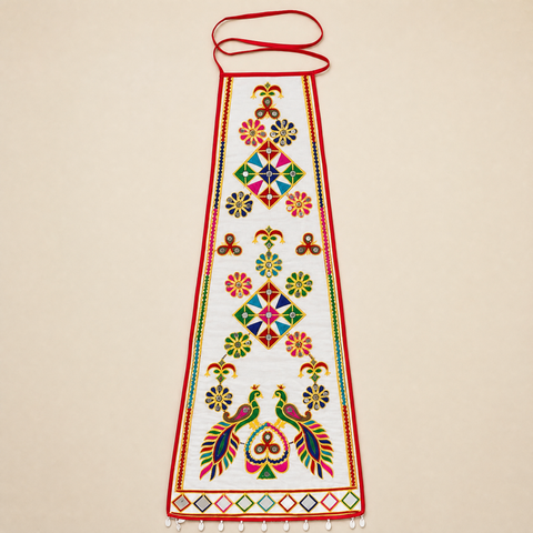 Mor Kali Hand Embroidered Kamarbandh Waist Panel for Chaniya Choli