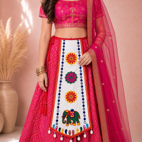 White | Rynoka Hathi Kali kamarbandh for girls in –– styled on model