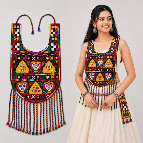 Dil Bharat Hand Embroidered Kanthi Yoke for Chaniya Choli & Kurti