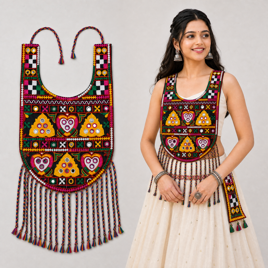 Dil Bharat Hand Embroidered Kanthi Yoke for Chaniya Choli & Kurti