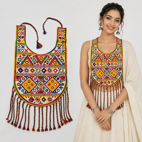 Hira Bharat Hand Embroidered Kanthi Yoke for Chaniya Choli & Kurti