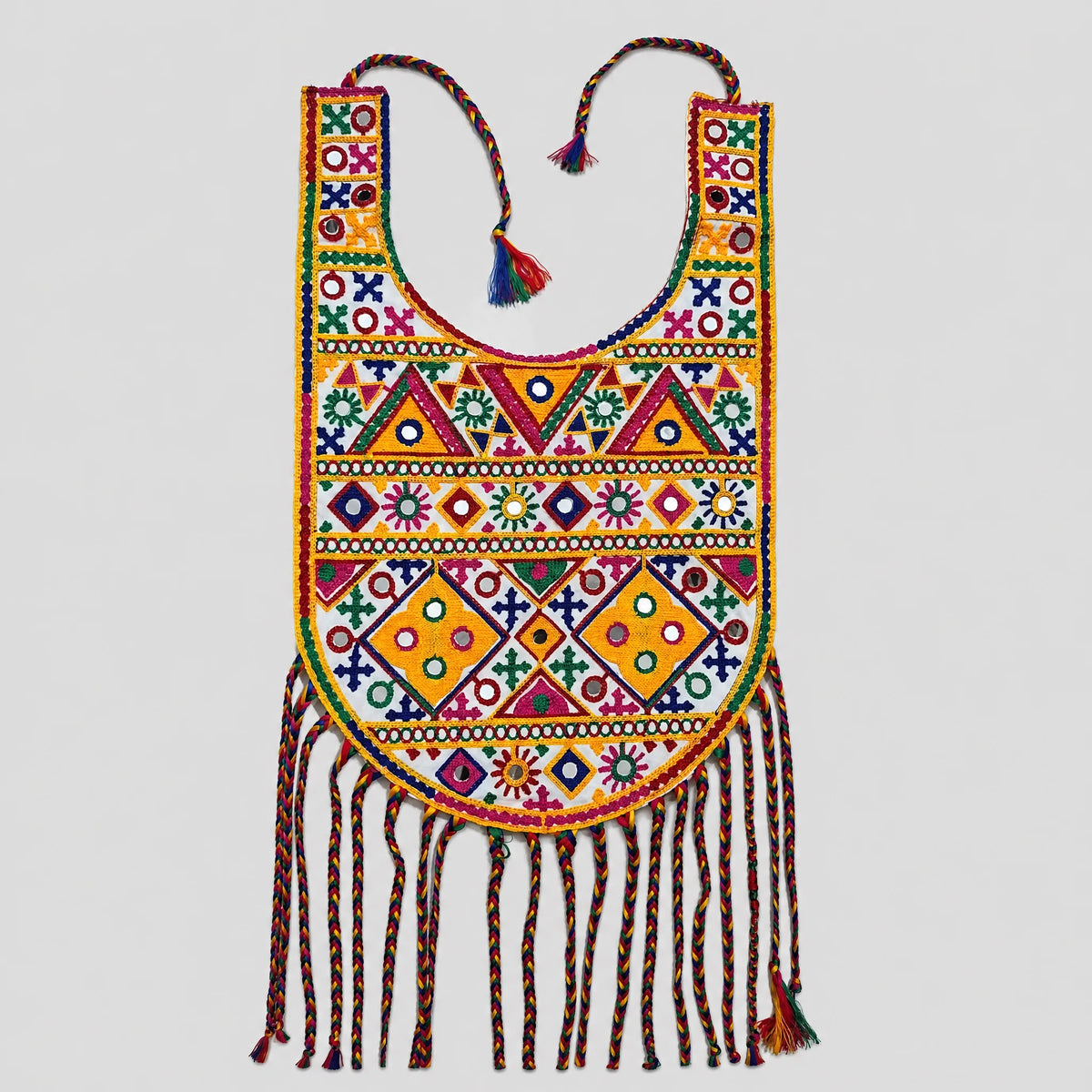 Hira Bharat White | hand embroidered kanthi neck yoke