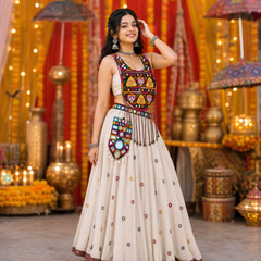 Dil Bharat Hand Embroidered Kanthi Yoke for Chaniya Choli & Kurti