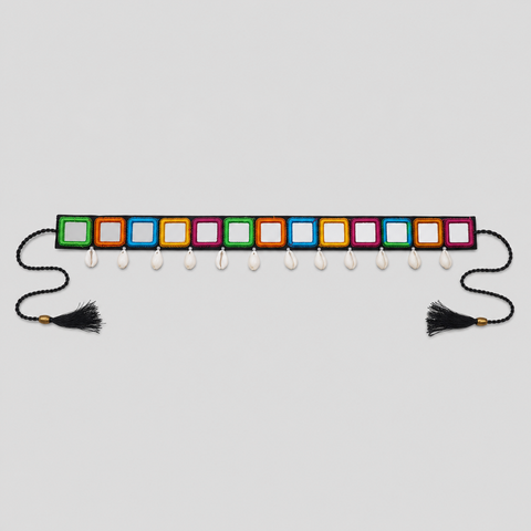 Kaudi Kandora Hand Embroidered Mirror Belt for Lehenga & Chaniya Choli