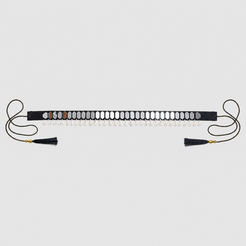 Shatkon Kandora Hand-Set Mirror Belt for Lehenga & Chaniya Choli