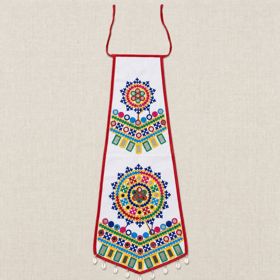 white | Girls Rosette Waist Panel