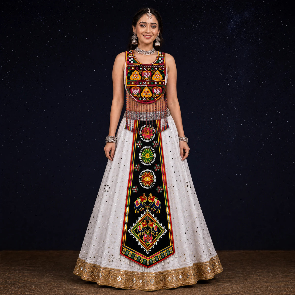 Bharat Hand Embroidered Kanthi Yoke for Chaniya Choli