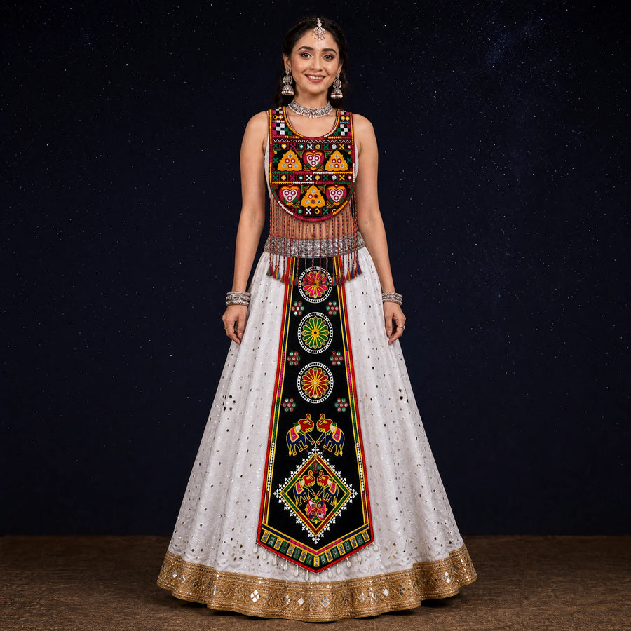 Bharat Hand Embroidered Kanthi Yoke for Chaniya Choli