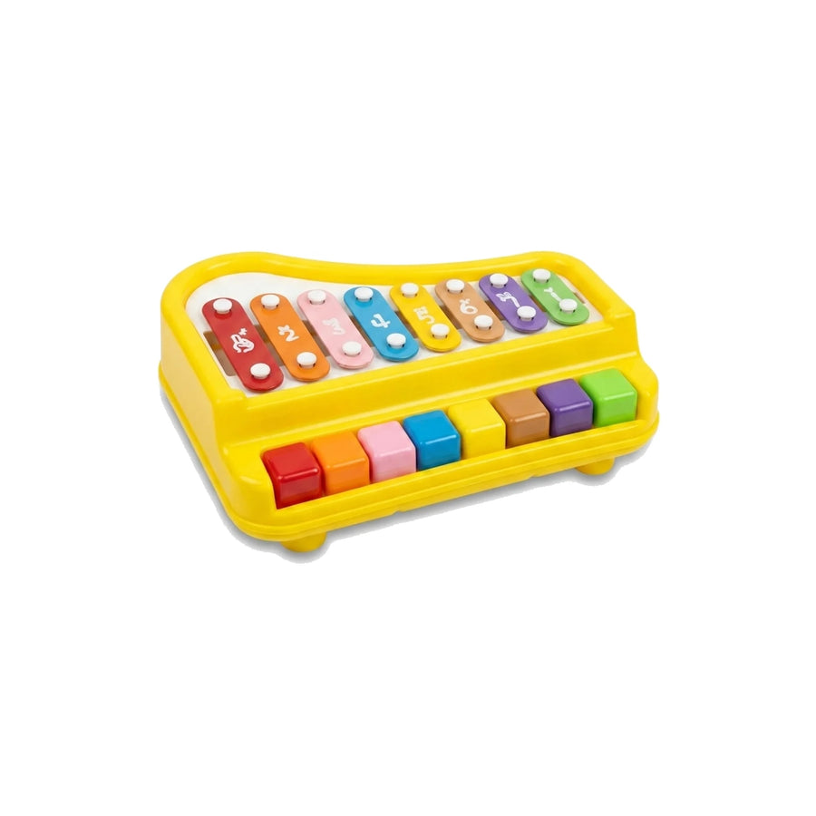 Kids 2-in-1 Xylophone Piano Toy – 7 Tuned Metal Keys for Toddlers