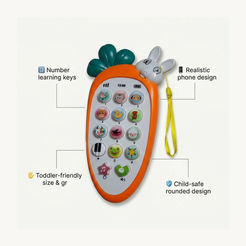 Kids Learning Toy Phone with Animal Sound Buttons for Toddlers