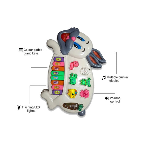 Kids Musical Rabbit Toy – Interactive Learning Piano for Toddlers