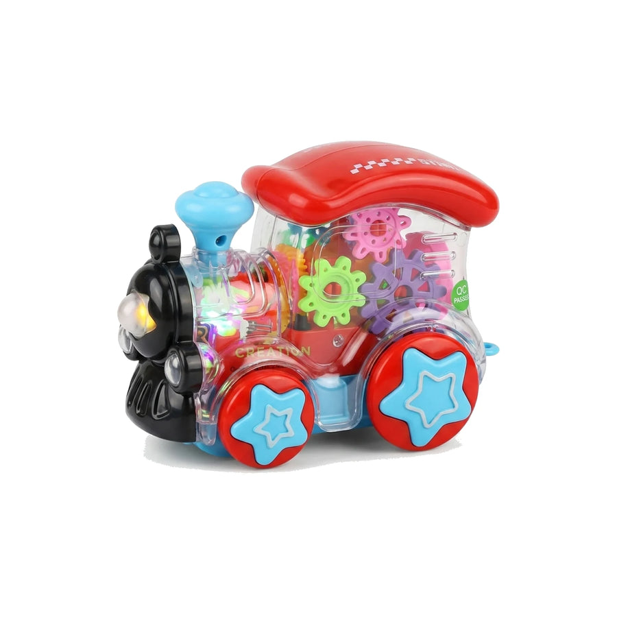 Musical Train Toy with Flashing Lights & Moving Gears for Toddlers
