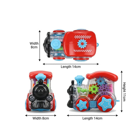 Musical Train Toy with Flashing Lights & Moving Gears for Toddlers
