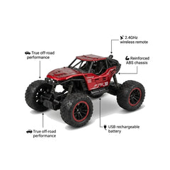 RC Rock Crawler Car – USB Rechargeable Off-Road Toy for Kids