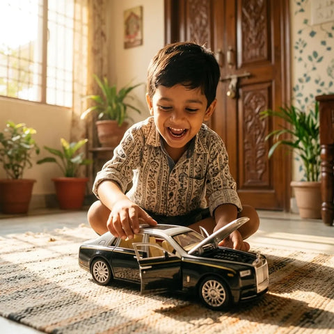 Die-Cast Luxury Car Toy with Openable Doors for Kids
