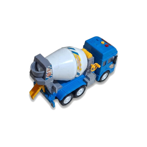 Toy Cement Mixer Truck with Rotating Drum for Kids