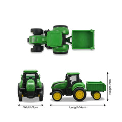 Toy Tractor Trolley Set with Detachable Farm Trailer for Kids